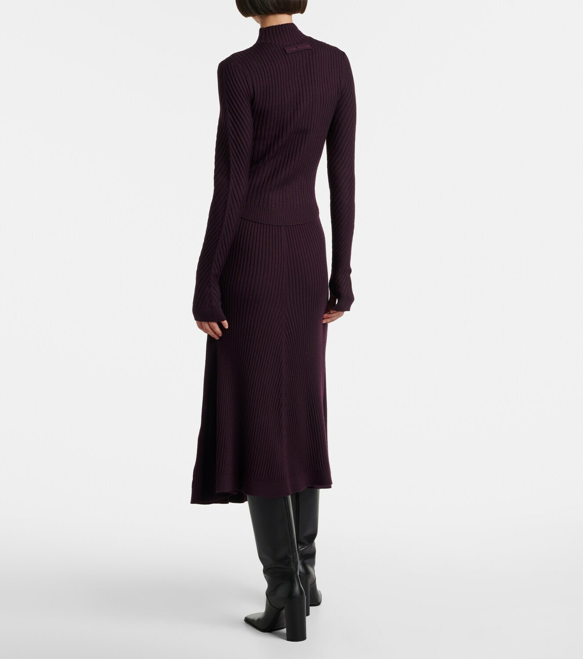 Victoria Beckham Ribbed-knit wool turtleneck top