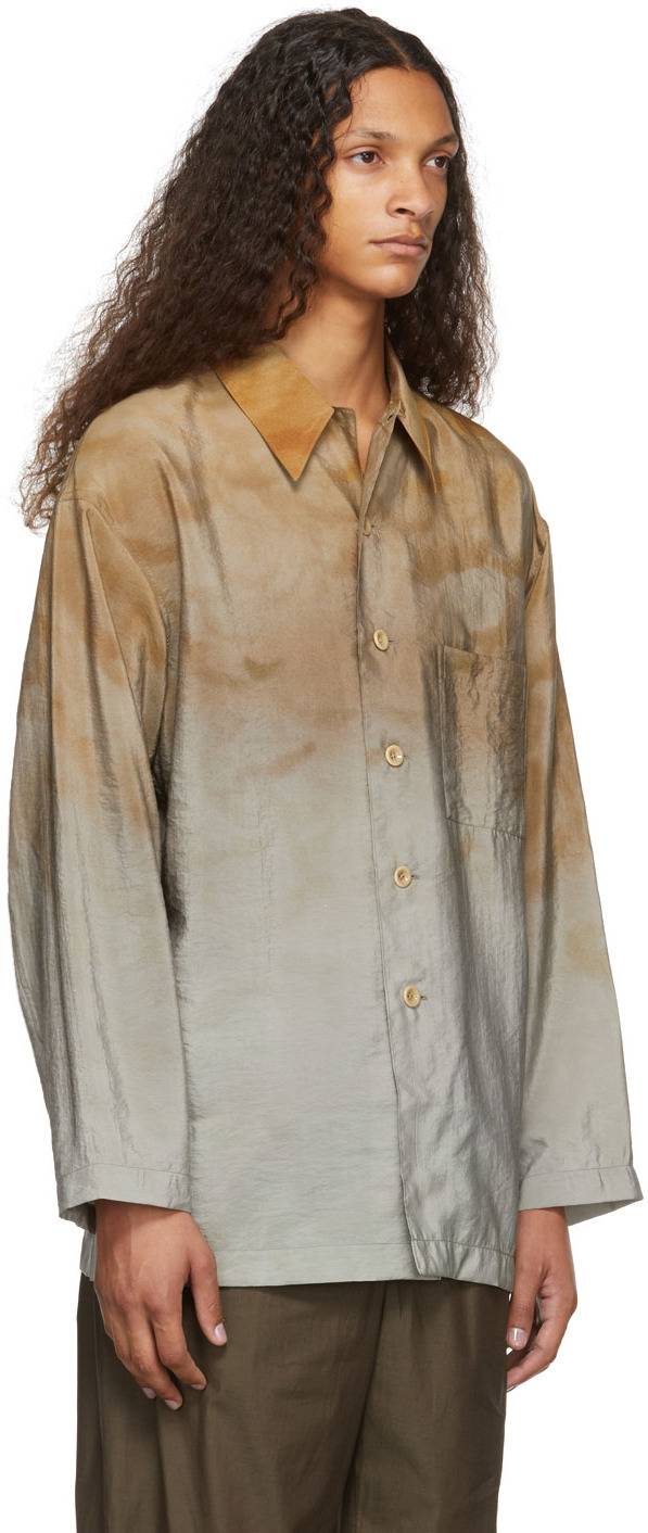 Lemaire Grey & Brown Printed Pyjama Shirt