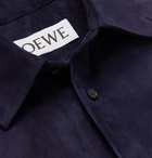 Loewe - Suede Shirt - Blue