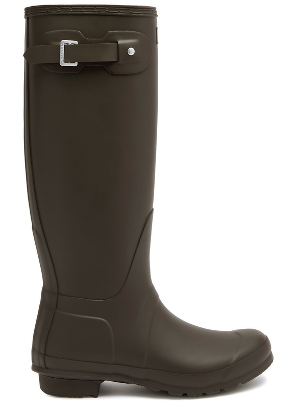 Photo: Hunter Original Tall Rubber Wellington Boots Brown