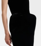 David Koma Velvet bustier dress