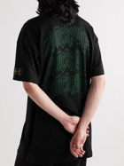 Raf Simons - Oversized Printed Cotton-Jersey T-Shirt - Black