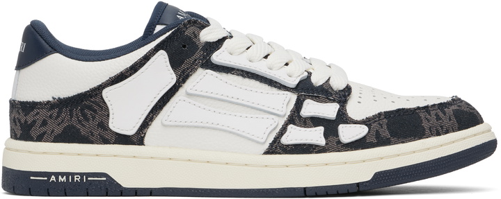 Photo: AMIRI Navy & White MA Quad Skel Top Low Sneakers