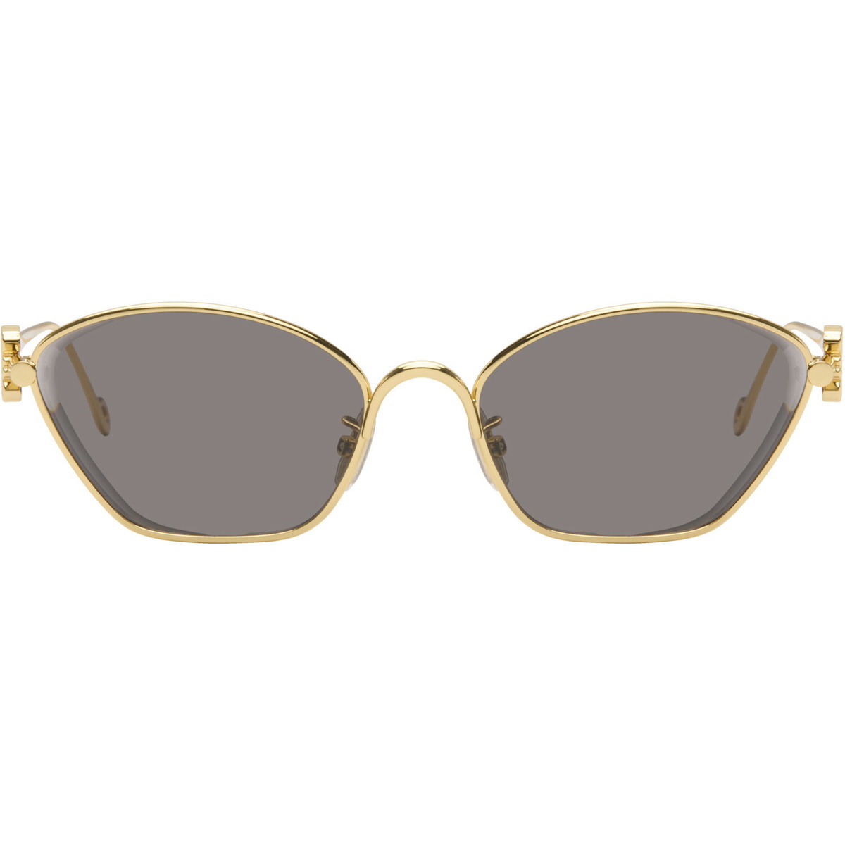 LOEWE Gold Anagram Hexagonal Sunglasses