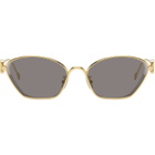 LOEWE Gold Anagram Hexagonal Sunglasses