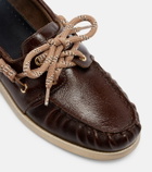 Golden Goose Cruise leather boat shoes