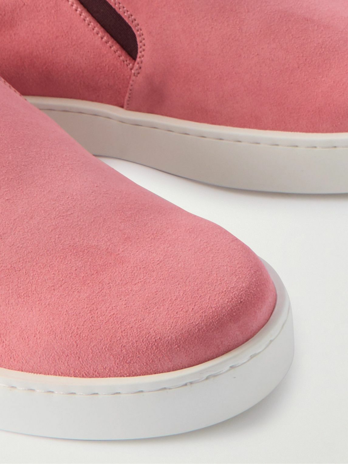 Manolo Blahnik - Nadores Suede Slip-On Sneakers - Pink