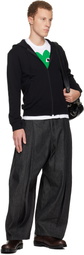 COMME des GARÇONS PLAY Black Zip Reverse Heart Hoodie