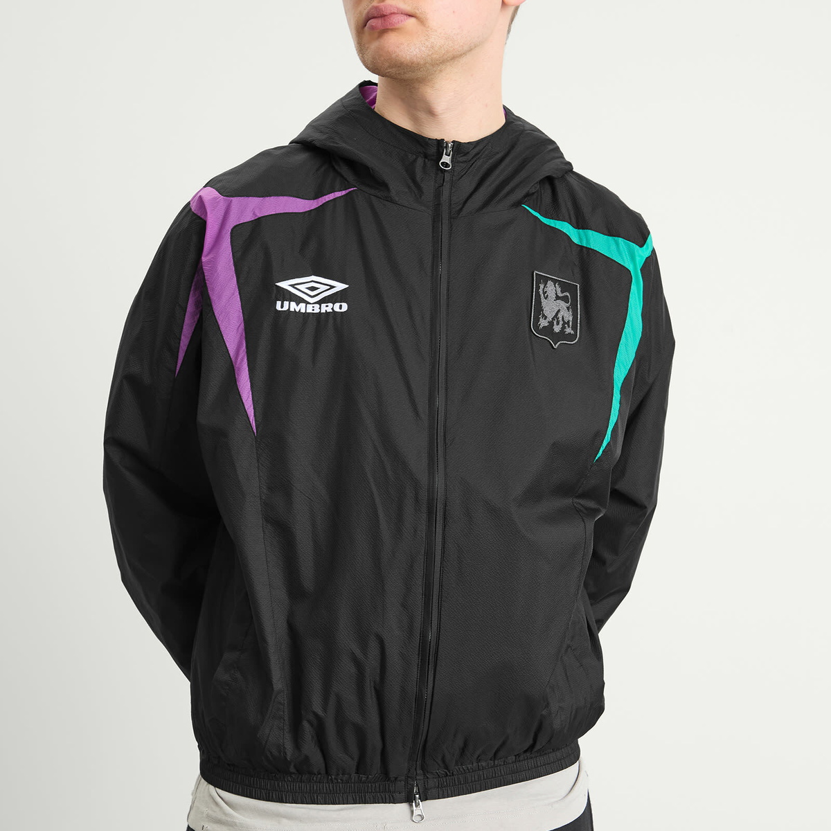 Umbro by Slam Jam Men's Jester Masked Track Jacket in Black