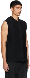 Yohji Yamamoto Black Wool Knit Vest