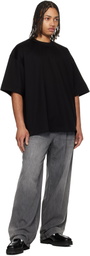 WOOYOUNGMI Black Cotton Over Size T-shirt