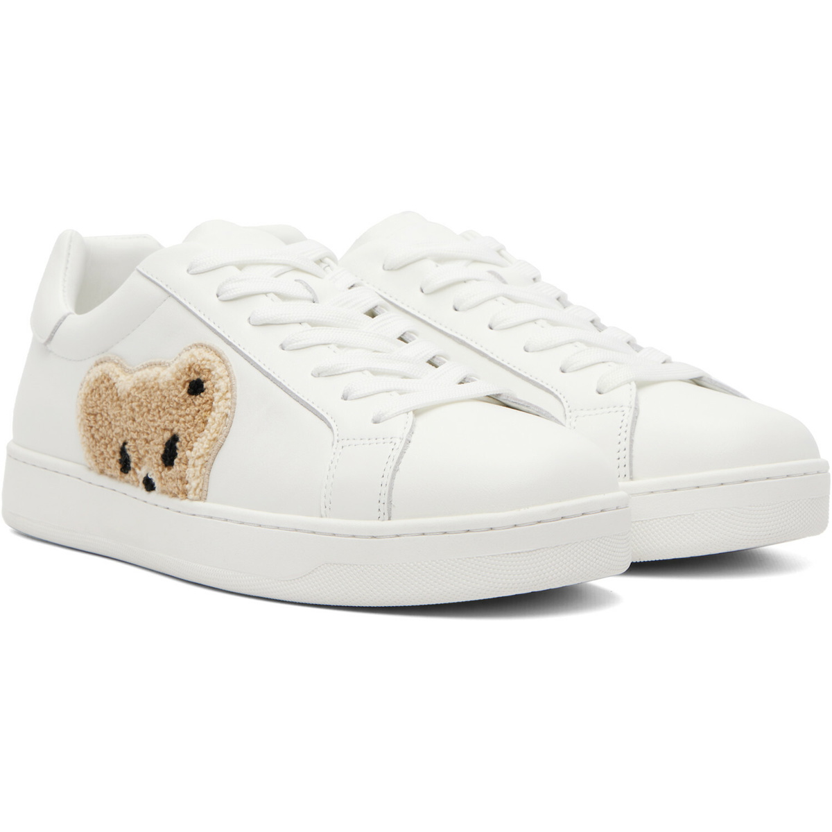 Palm Angels White Bear Tennis Sneakers