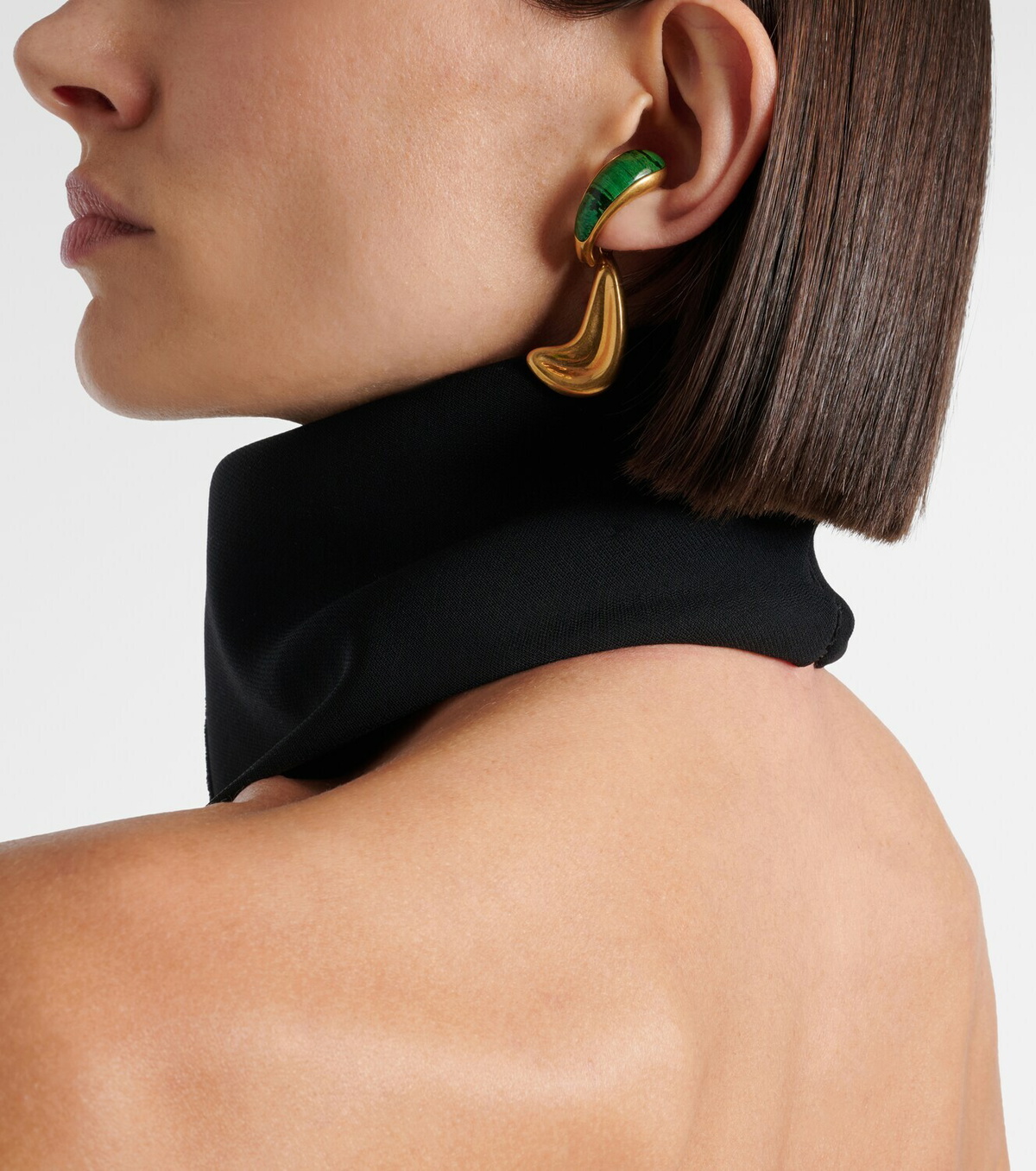 Khaite Cyclone 18kt gold-plated drop earrings