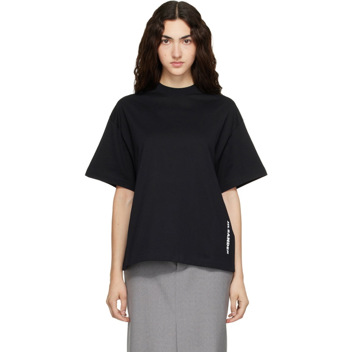 Photo: Jil Sander Black Cotton Crew-Neck T-shirt