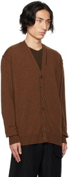 UMA WANG Brown Cutout Cardigan