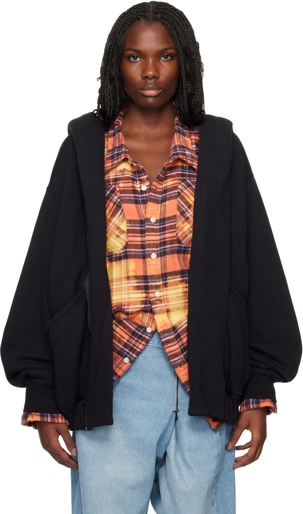 R13 Black Lillian Oversized Hoodie