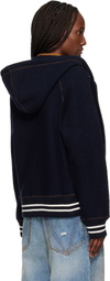Wales Bonner Navy 'The October' Hoodie