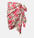 Chloé Floral bow-detail cotton miniskirt