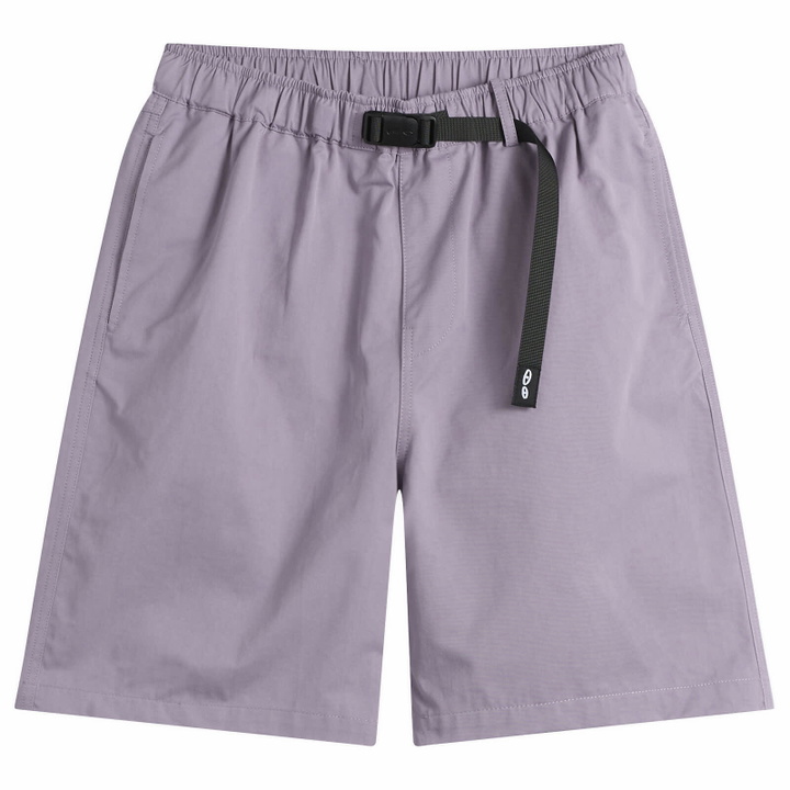 Photo: Karma8a Men's Belted Casual Shorts in Purple
