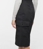 Moncler - High-rise A-line midi skirt