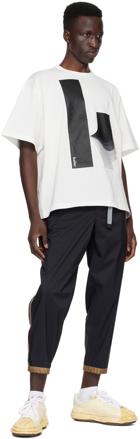 kolor Black Striped Track Pants