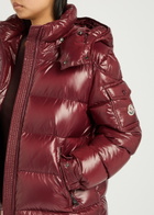 Moncler Maire Padded Hooded Laqué Nylon Jacket Red