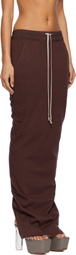 Rick Owens DRKSHDW Burgundy Concordians Pull On Pillar Maxi Skirt