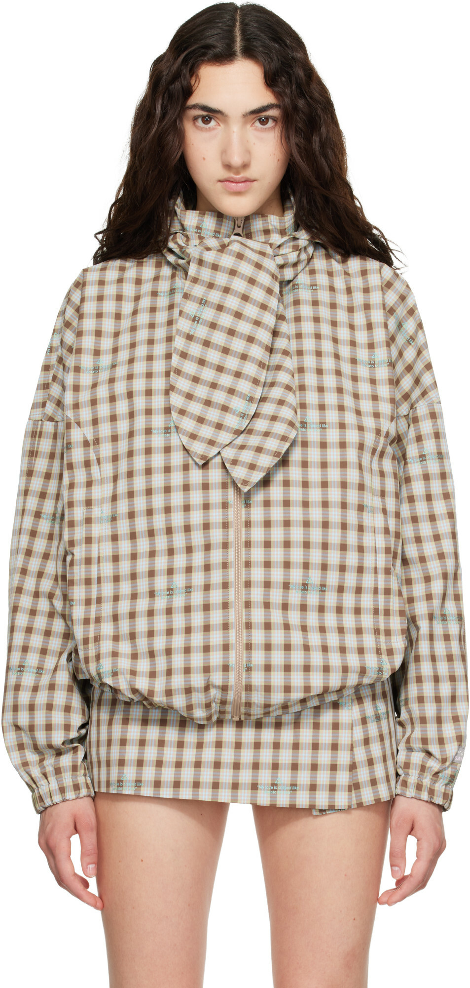 Sandy Liang Beige Eddy Jacket