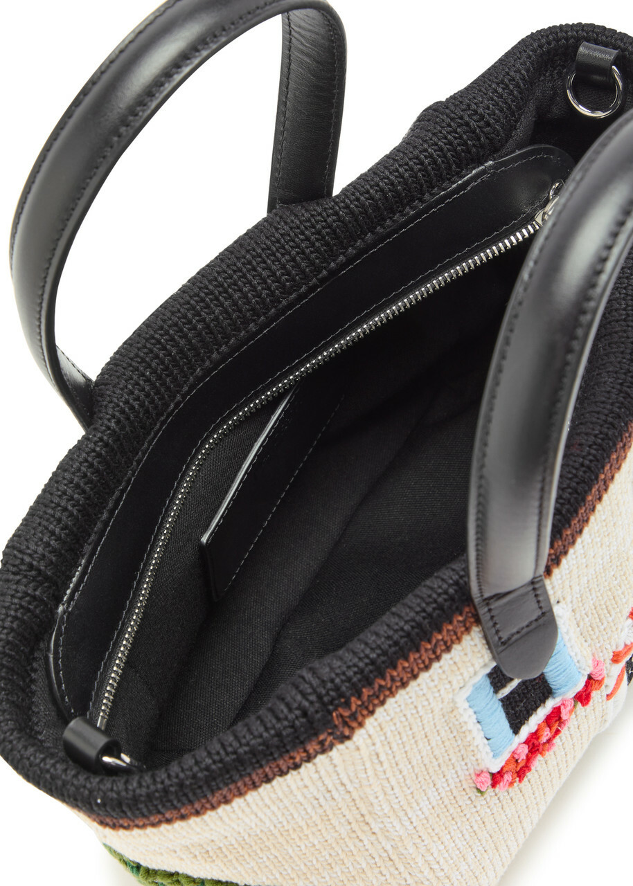 JW Anderson House Knit and Leather Tote bag - Beige - One