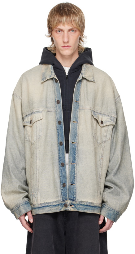 Photo: Balenciaga Gray Oversized Denim Jacket