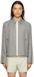 Steven Passaro Taupe Zip Bomber Jacket