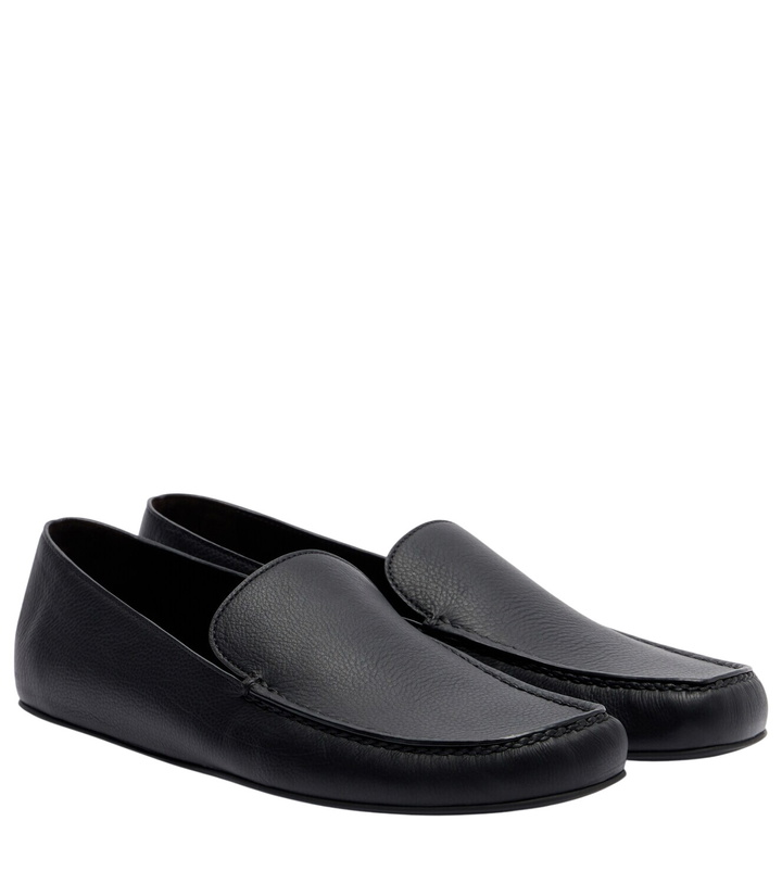 Photo: The Row Leo leather slip-on shoes