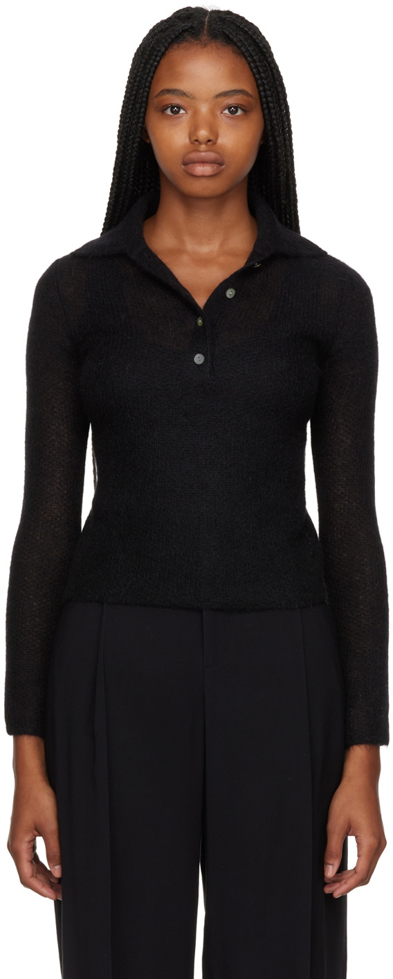 Vince Black Brushed Polo