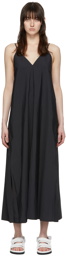 Juun.J Black Nylon Maxi Dress