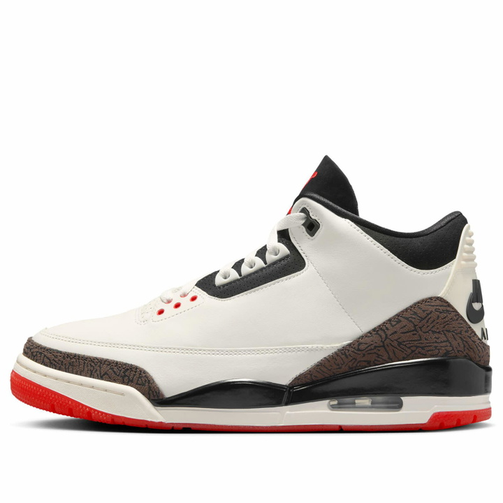 Photo: Air Jordan Men's 3 Retro OG Sneaker in Sail/Black University Red/Pale Ivory