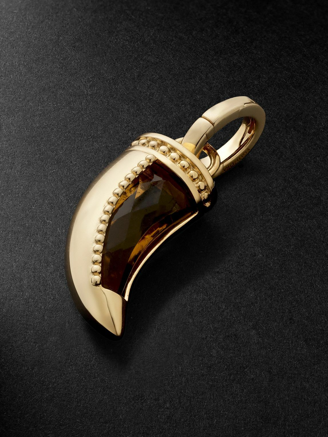Foundrae - La Loba Claw 18-Karat Gold Citrine Pendant