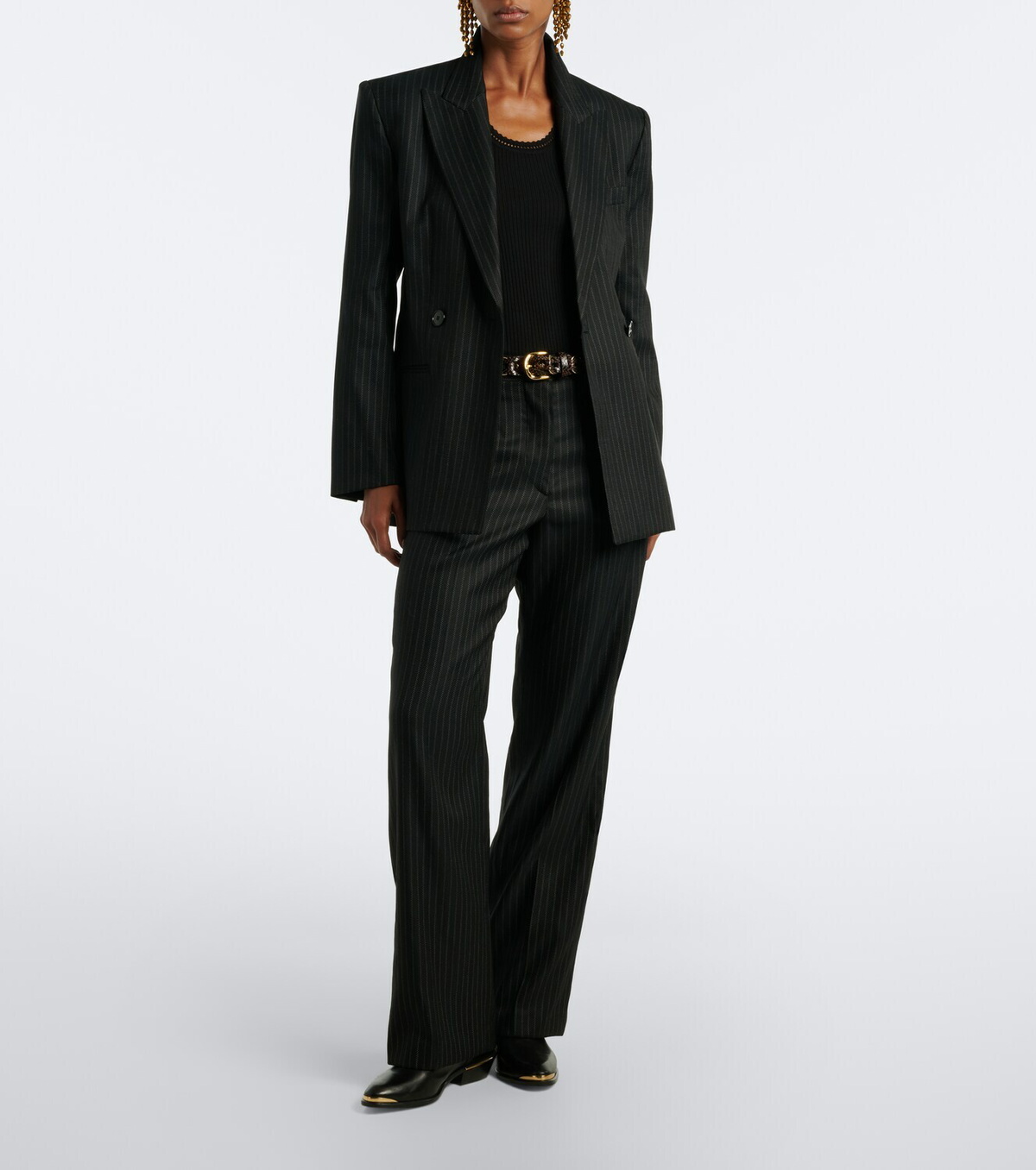 Isabel Marant Ranya pinstripe wool-blend blazer