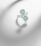 Kamyen Mirror Love 18kt white gold ring with diamonds
