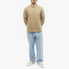 Acne Studios Men's Kameo Solid Brushed Crew Knit in Dark Beige