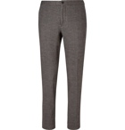 Incotex - Slim-Fit Dogtooth Cotton and Virgin Wool-Blend Trousers - Men - Brown