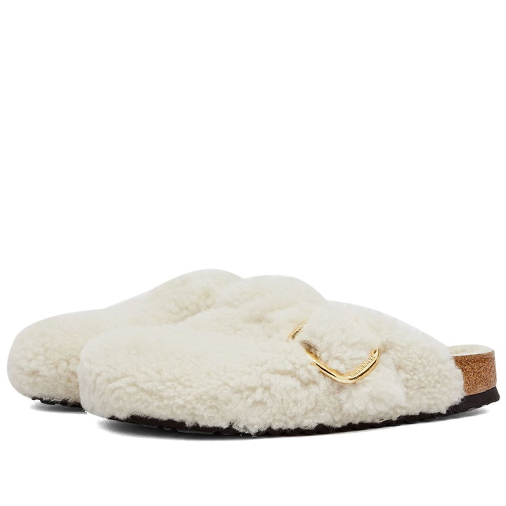 Photo: Birkenstock Women's Boston Big Buckle Shearling in Eggshell