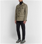 Moncler - Egide Shearling-Lined Suede Boots - Gray