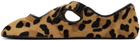 ALAÏA Brown Criss Cross Ballerina Flats