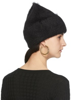 TOTEME Black Alpaca Knit Beanie