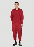 Homme Plissé Issey Miyake - Polo Shirt in Red