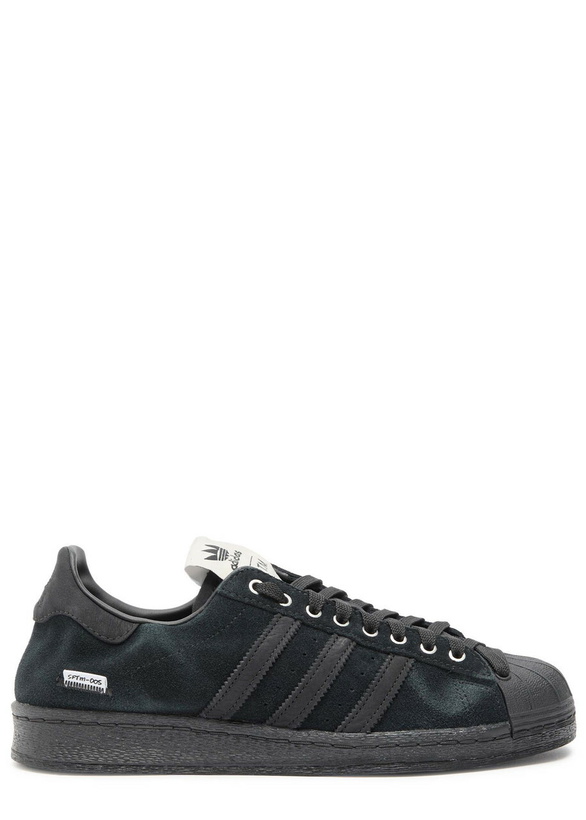 Photo: Adidas X Wales Bonner Superstar 82 Panelled Suede Sneakers Black