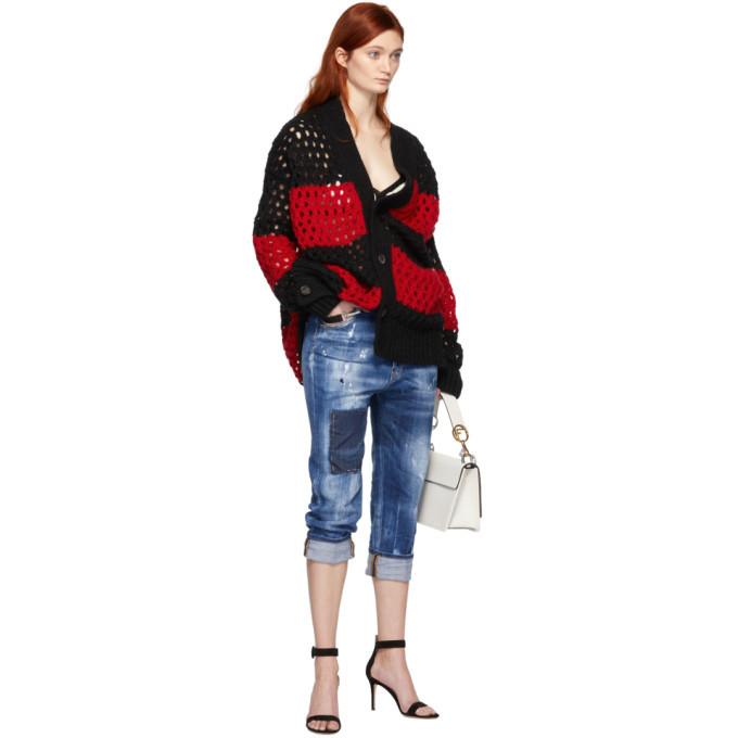 Dsquared2 Blue Acid Green Spots Cool Girl Cropped Jeans Dsquared2
