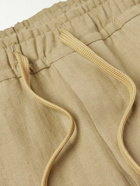 Caruso - Straight-Leg Linen Drawstring Trousers - Neutrals