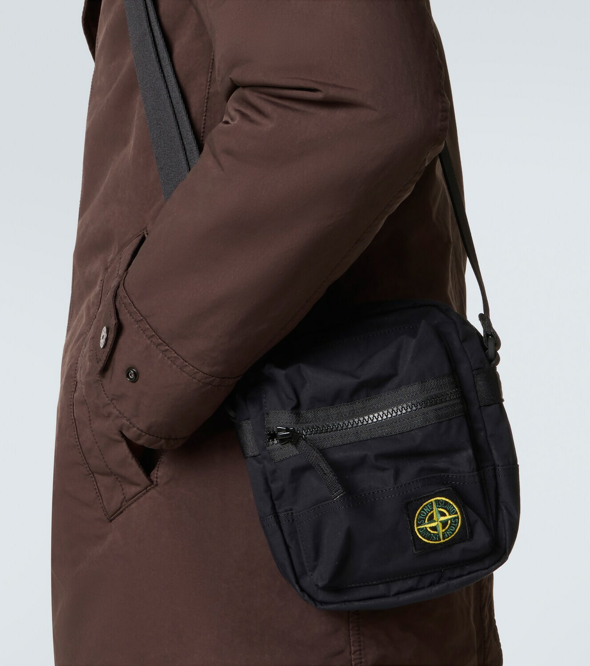 Stone Island Aluminium Tela Compass poplin crossbody bag