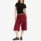 Adidas x Wales Bonner Track Shorts in Collegiate Burgundy
